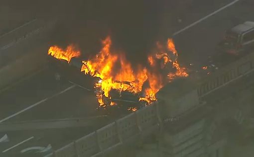 Массовое ДТП и пожар на мосту Нью-Йорка, есть жертвы
