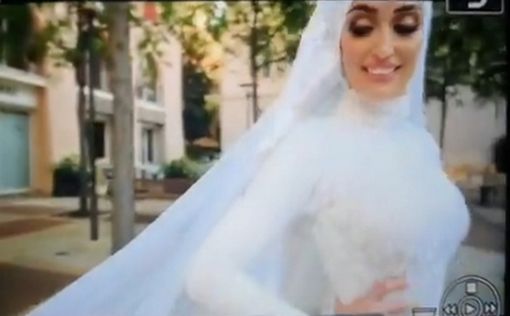 Видео: бейрутскую невесту снесло взрывной волной
