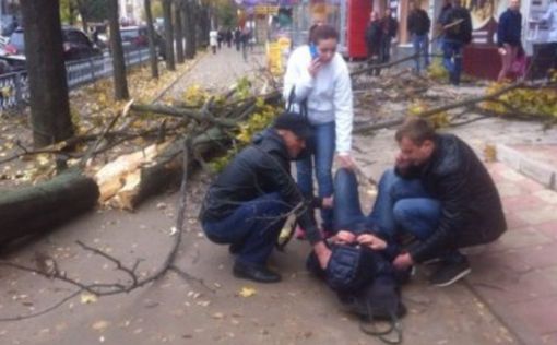 Шторм в Украине: деревья калечат людей, ломают здания и авто