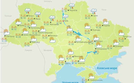 В Украину возвращается жара