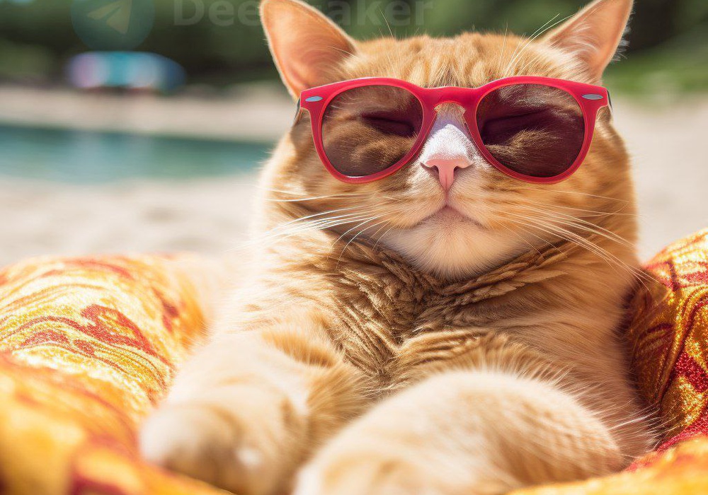 Хочу быть котиком: нейросеть показала котов в отпуске. Фото