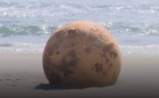На японском пляже появилась таинственная сфера, - видео