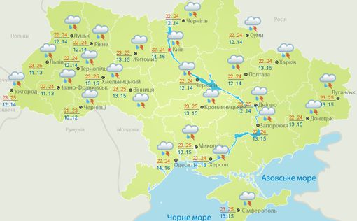 Погода в Украине: выходные будут прохладными и дождливыми