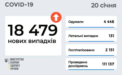COVID-19 в Украине: 18 479 новых случаев за сутки