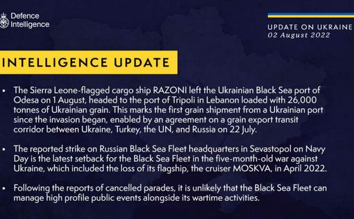 Британская разведка. Отчет по ситуации в Украине на 2 августа