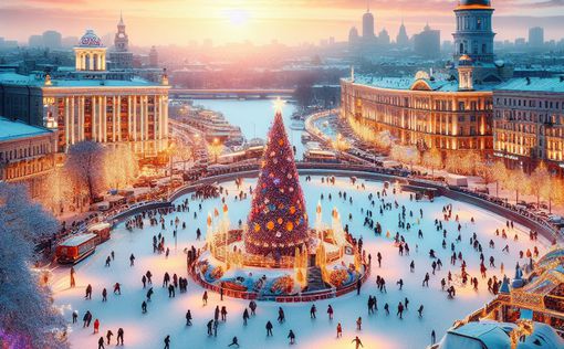 Новогодний Киев глазами ИИ: волшебство огоньков и украшений. Фото