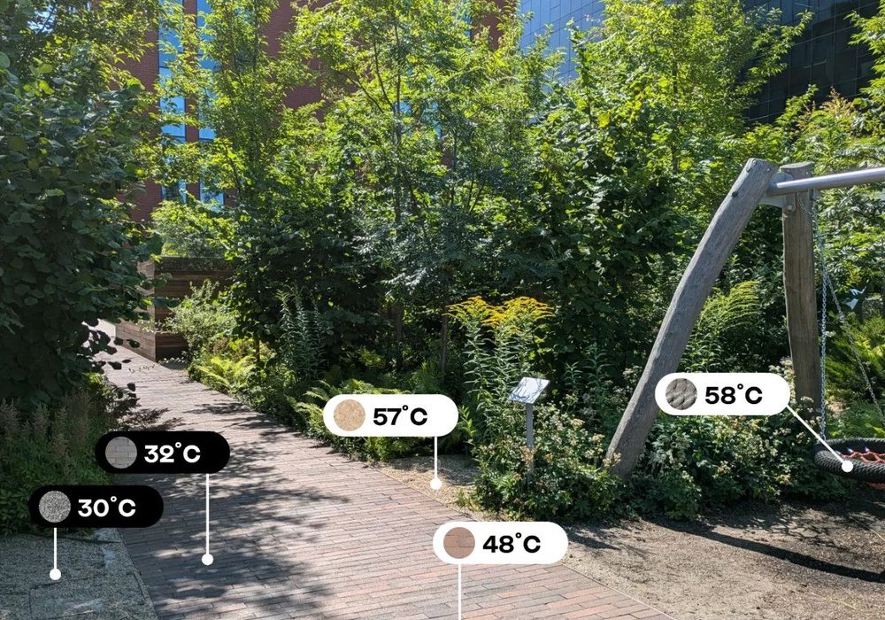 В Киеве температура на нагретых поверхностях достигает +65°C. Фото