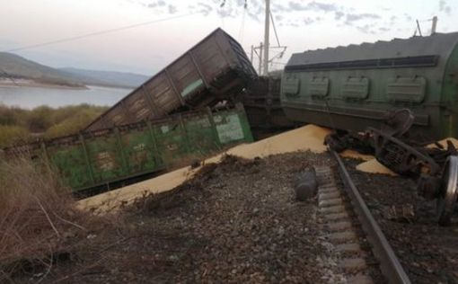 В России сошли с рельсов 11 вагонов грузового поезда