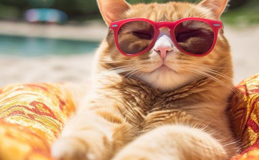 Хочу быть котиком: нейросеть показала котов в отпуске. Фото