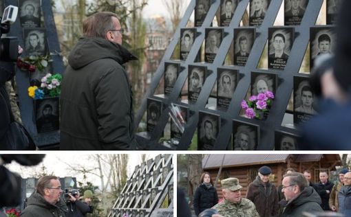 Министр обороны Германии почтил память героев Небесной Сотни. Фото