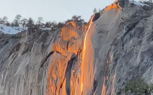 Удивительные природные явления: огненный водопад в национальном парке Йосемити