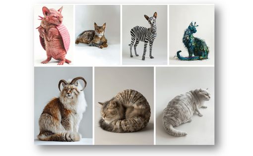 Нейросеть создала гибриды кошек и других животных. Фото