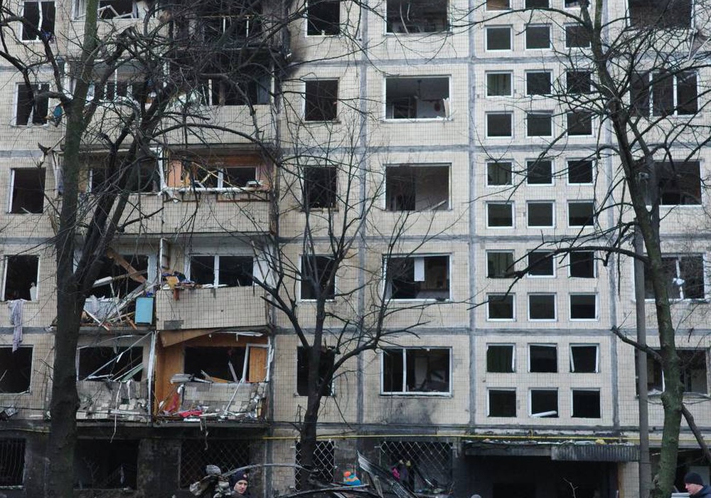 Киев после ракетной атаки: как выглядит многоэтажка. Фото