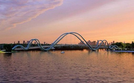 В Киеве появится рекреационная зона с мостом-волной. Фото