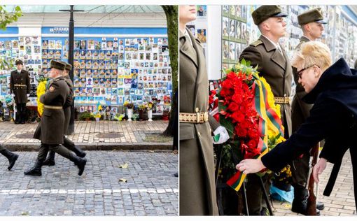 Премьер Литвы в Киеве почтила память павших героев. Фото | Фото: twitter.com/IngridaSimonyte