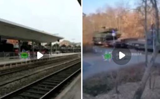 Видео переброски американской бронетехники из ФРГ в Польшу