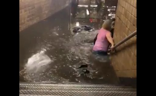 В Нью-Йорке затопило метро: видео