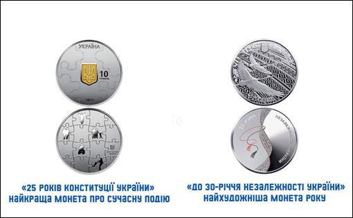 Украинские монеты вошли в ТОП самых оригинальных в мире