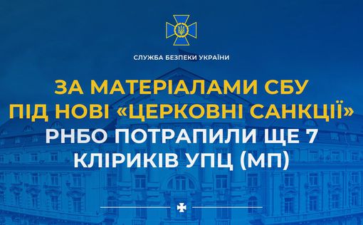 Под новые "церковные санкции" СНБО попали еще 7 клириков УПЦ (МП)
