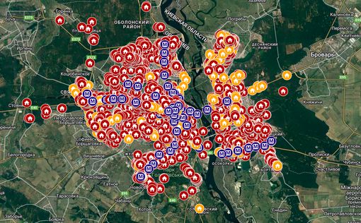 У Києві оновили карту укриттів: деталі | Фото: скриншот
